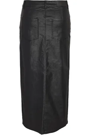 Noisy May NMKath NW Slit Long Skirt Coated BL NOOS Rock