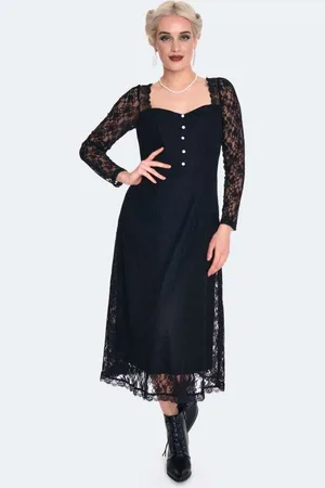 Voodoo Vixen Vintage Style Lace Midi Dress Kleid