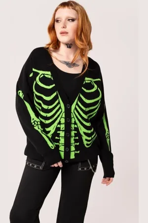 Hell Bunny Skeleton Cardigan Girl-Kapuzenjacke