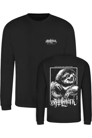 Brutal Knack Sloth Crewneck Black Sweat-Shirt