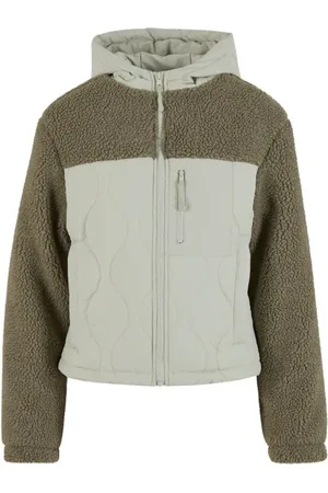 Urban classics Ladies Sherpa Crinkle Nylon Mix Jacket Girl-Jacke