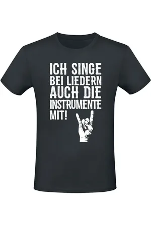 Sprüche Ich singe bei Liedern auch die Instrumente mit! T-Shirt