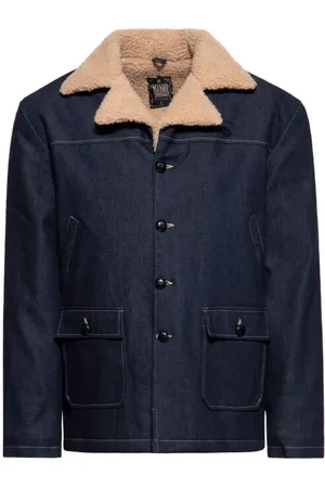 King kerosin Winter Coat Dark Blue Wash Winterjacke