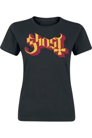Ghost Logo Gold And Red Girl-Shirt