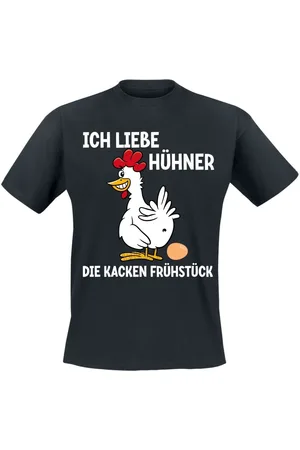 Tierisch Ich liebe Hühner, die kacken Frühstück! T-Shirt