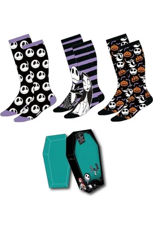 The Nightmare Before Christmas Jack - Sally - Skull Socken