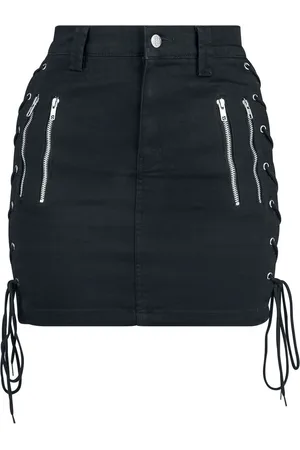 Gothicana Short Skirt With Decorative Lacing Rock