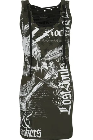 Rock Rebel Eyelet Dress with Patches Kleid