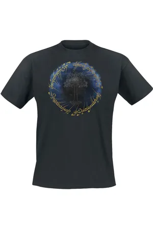 Herr der Ringe Ring & Tree Of Gondor - Goldprint T-Shirt
