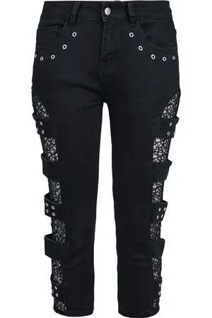 Gothicana Capri Shorts With Mesh Details Girl-Shorts