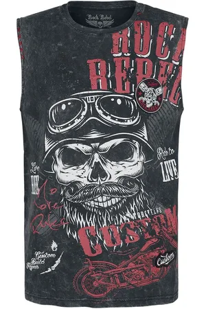 Rock Rebel Washed Tank with Print Tank-Top