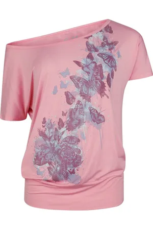 Full Volume T-Shirt With Butterfly Frontprint Girl-Shirt
