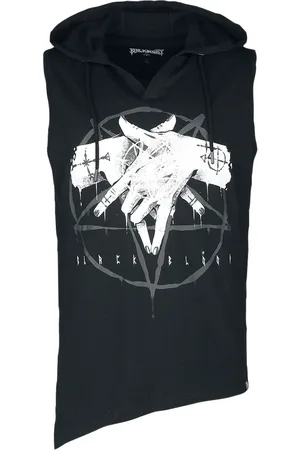 EMP Top mit Print, Kapuze und asymmetrischem Saum Tank-Top