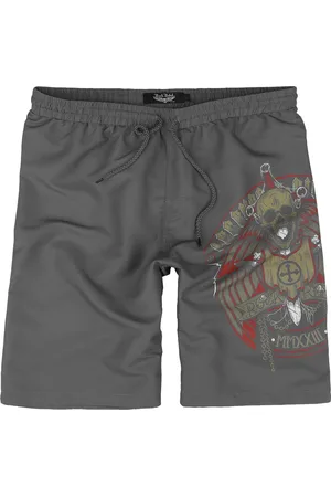 Rock Rebel Swim Shorts With Skull and Sword Badeshorts
