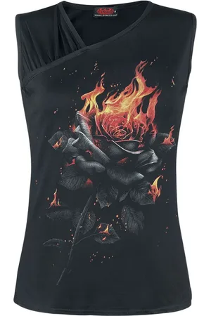 Spiral Flaming Rose Girl-Top