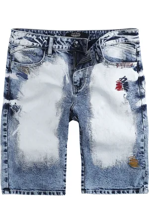 Rock Rebel Shorts With Bleached Details Shorts