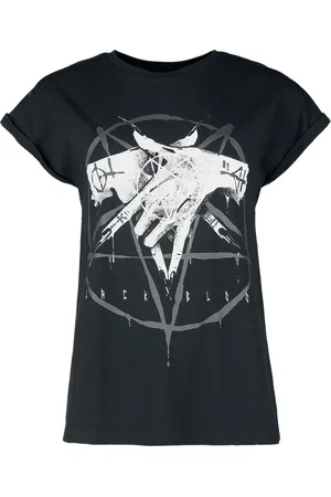 Gothicana T-Shirt With Pentagram Print Girl-Shirt