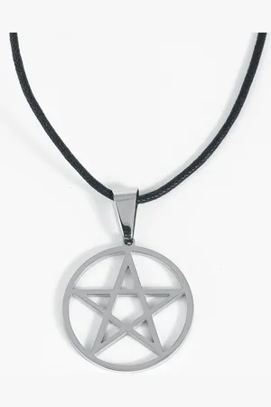 etNox hard and heavy Plain Pentagram Halskette