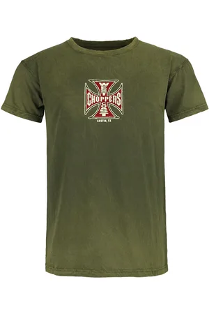 WEST COAST WCC Motorcycle Co. - Vintage Green Wash T-Shirt