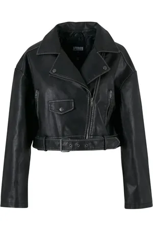 Urban classics Ladies Vintage Leather Jacket Girl-Kunstlederjacke