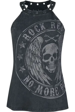 Rock Rebel Top mit Print und Ösen Rock Rebel Girl-Tank-Top