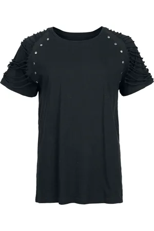 Gothicana T-Shirt with Distressed Shoulders T-Shirt