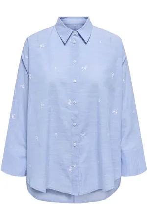 ONLY ONLREGINA GRACE L/S EMB. SHIRT OX WVN Girl-Hemd