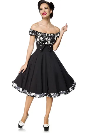 Belsira Schulterfreies Swing-Kleid Kleid