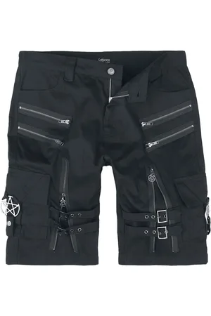 Gothicana Shorts with straps, buckles and zipper Shorts