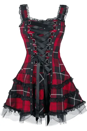 Hell Bunny Harley Tartan Dress Kleid