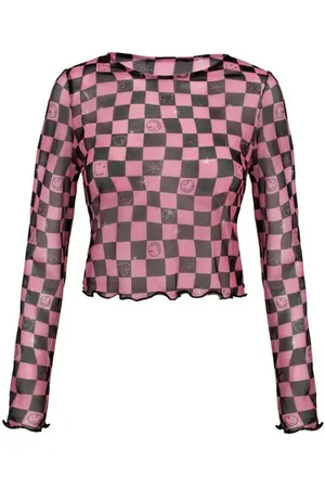 Hell Bunny X Smiley Originals Distortion Top Girl-Longsleeve