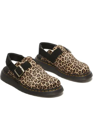 Dr. Martens Jorge II Light Tan+Black Mini Spot Hair On+EH Suede Sandale