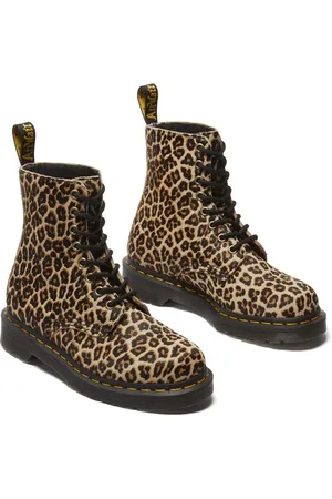 Dr. Martens 1460 Pascal Light Tan Mini Spot Hair On Boots