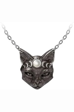 Alchemy Mystic Moon Cat Halskette