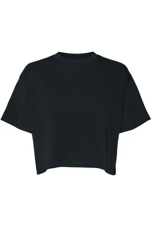 Noisy May NMALENA S/S O-NECK SEMI CROP TOP NOOS Girl-Shirt