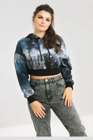 Hell Bunny Lost Hoodie Navy Girl-Kapuzenpulli