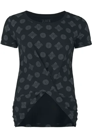 EMP T-Shirt mit Knotendetail und Keltischen Motiven Girl-Shirt