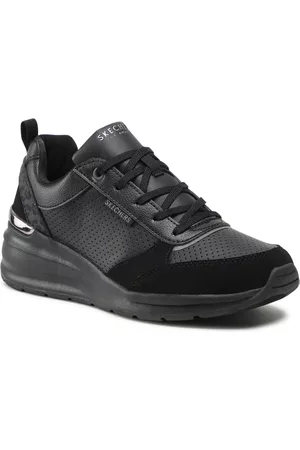 Skechers Damen Flache Sneakers - Sneakers - Subtle Spots 155616/BBK Black