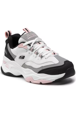 Skechers Damen Flache Sneakers - Sneakers - Fresh Diva 149492/WBPK White/Black/Pink