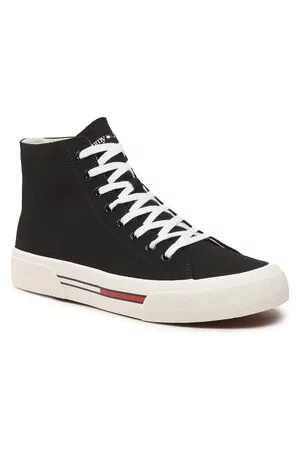Tommy Hilfiger Sneakers - Mid Canvas Color EM0EM01157 Black BDS
