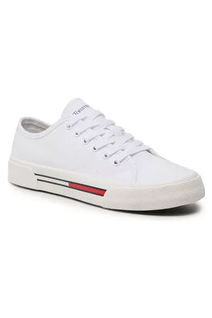 Tommy Hilfiger Sneakers aus Stoff - Low Cut Wmns Canvas EN0EN02085 White 0K4