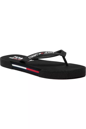 Tommy Hilfiger Damen Sandalen - Zehentrenner - Flag Beach Sandal EN0EN01855 Black BDS