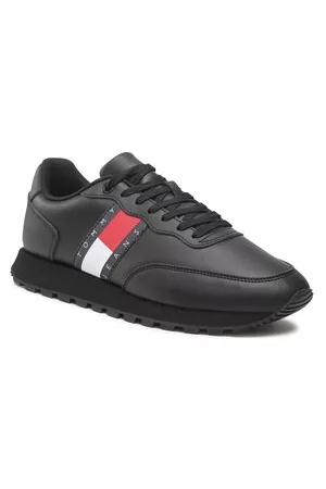 Tommy Hilfiger Sneakers - Leather Runner Tjm Ess EM0EM00898 Triple Black 0GK