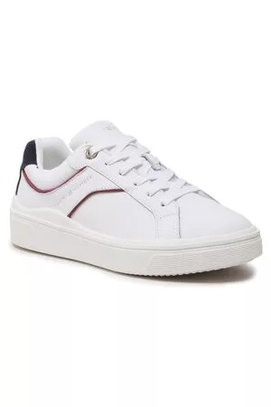 Tommy Hilfiger Sneakers - Feminine Court Sneaker FW0FW07122 White/Rwb 0K9