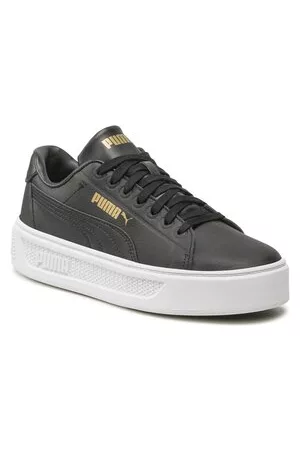 PUMA Sneakers - Smash Platform V3 Sleek 389401 02 Black/Gold/ White
