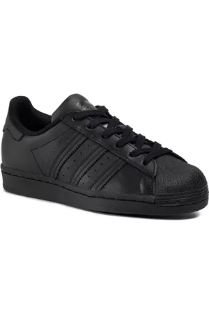 adidas Damen Schnürschuhe - Schuhe - Superstar J FU7713 Cblack/Cblack/Cblack