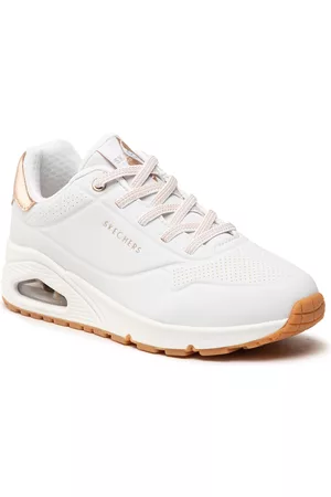 Skechers Damen Flache Sneakers - Sneakers - Shimmer Away 155196/WHT White