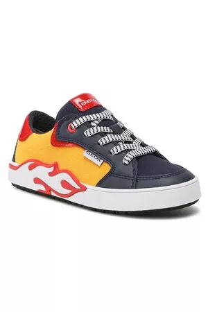 Geox Jungen Sneakers - Sneakers - J Alphabeet Boy J35HLA01054C2117 S Yellow/Navy