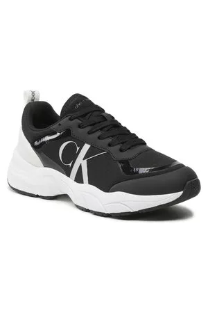 Calvin Klein Damen Flache Sneakers - Sneakers - Retro Tennis Over Mesh Wn YW0YW00946 Black BDS
