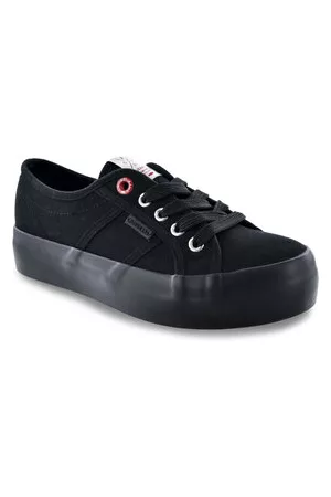 Cross Jeans Damen Sneakers - Sneakers aus Stoff - LL2R40C BLACK